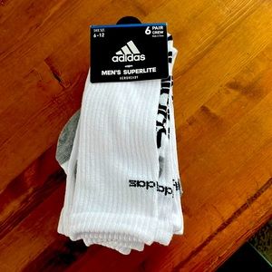 Adidas men’s super lite socks - 6 pair crew